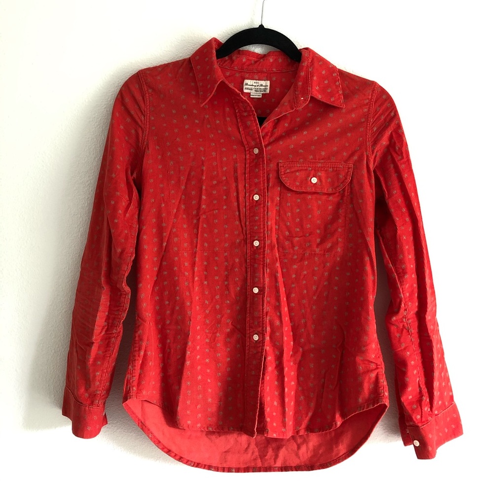 Madewell Corduroy Dot Top (Size XS)